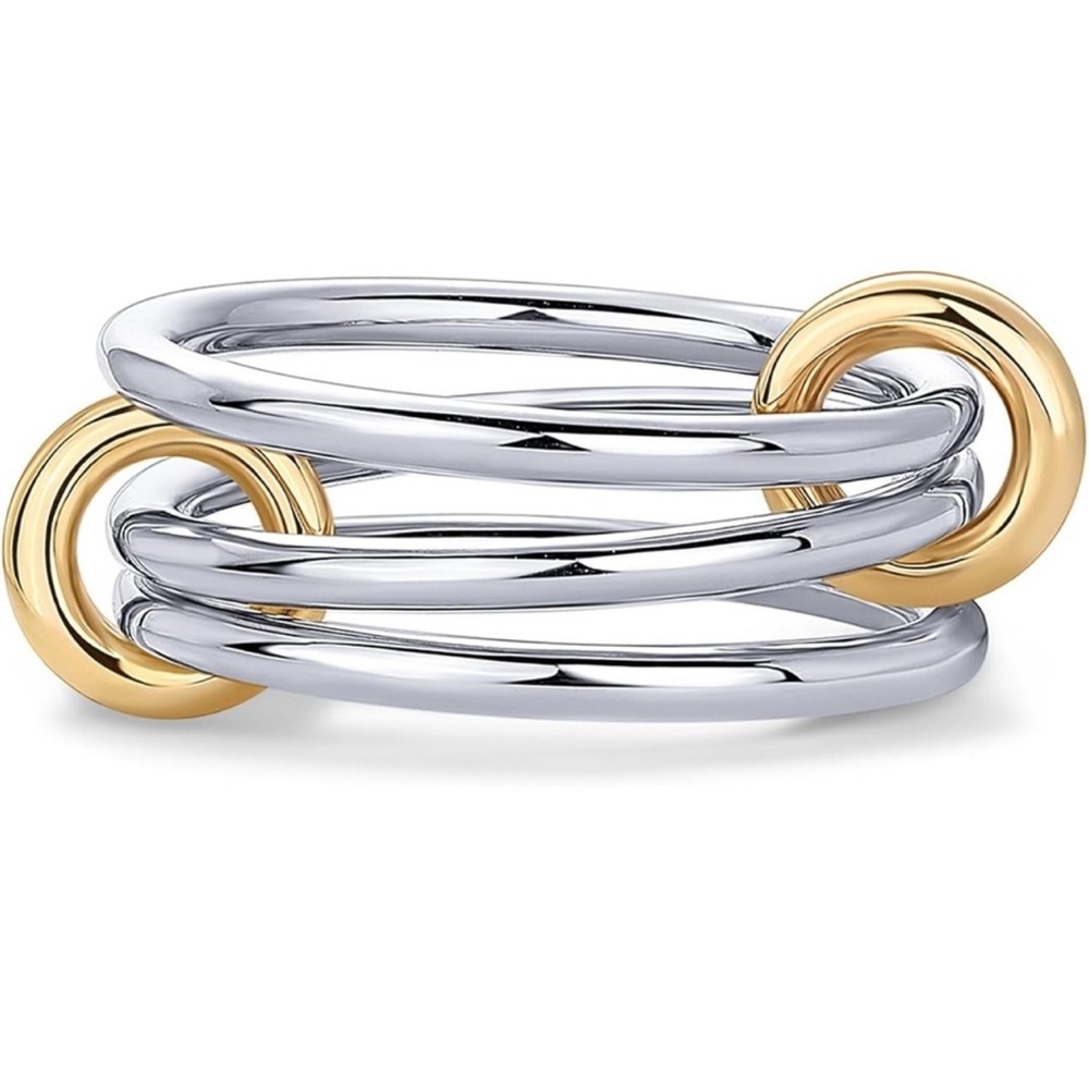 Elegant Silver and Gold Women's Stackable Ring